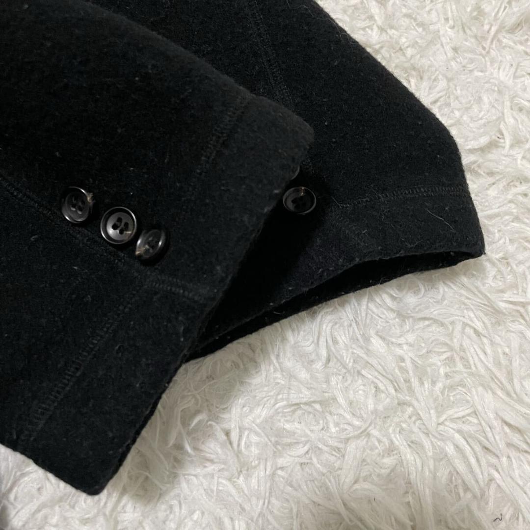 2XLサイズ相当 パパス 圧縮ウール ニットジャケット ブラック チェック柄