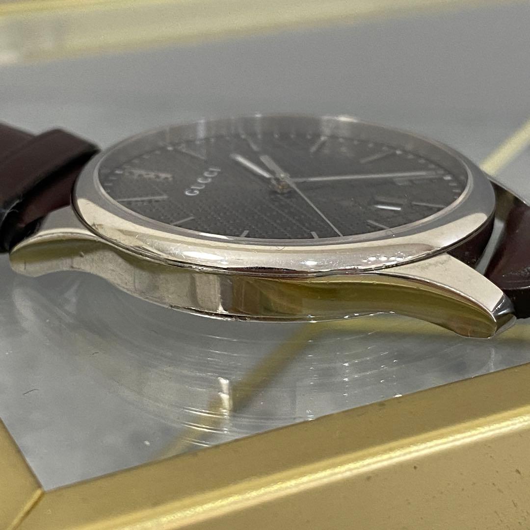 良品 可動品 GUCCI グッチ Gフェイス 腕時計 革ベルト