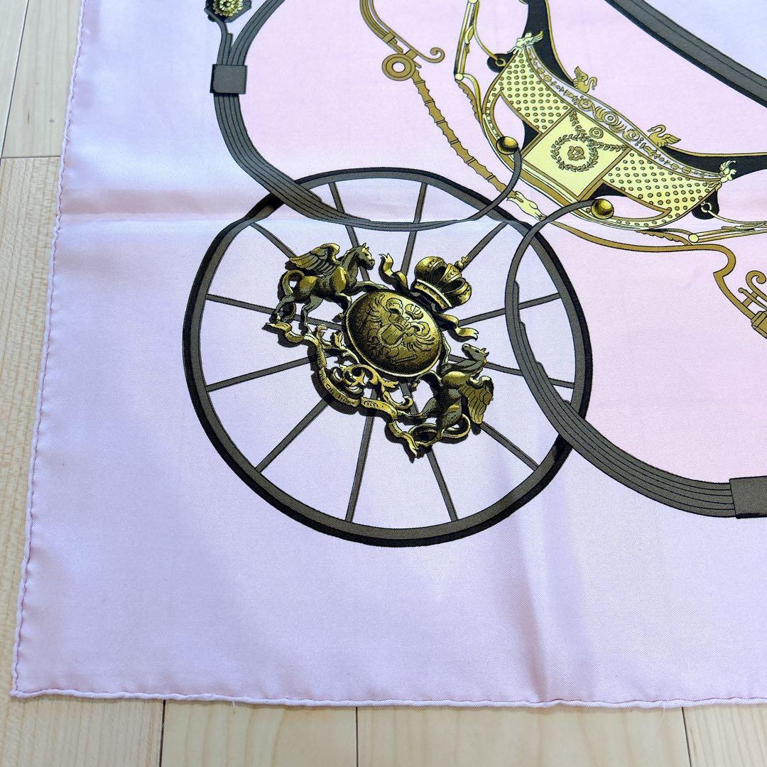 【タグあり】エルメス カレ90 SPRINGS シルクスカーフ ピンク系