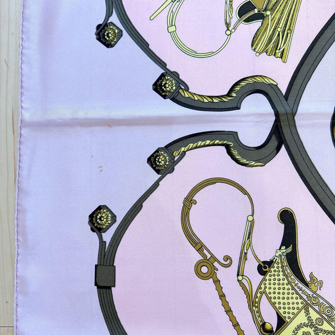 【タグあり】エルメス カレ90 SPRINGS シルクスカーフ ピンク系