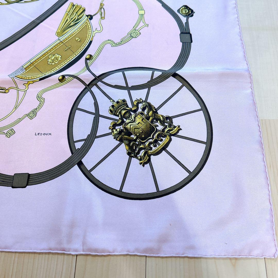 【タグあり】エルメス カレ90 SPRINGS シルクスカーフ ピンク系