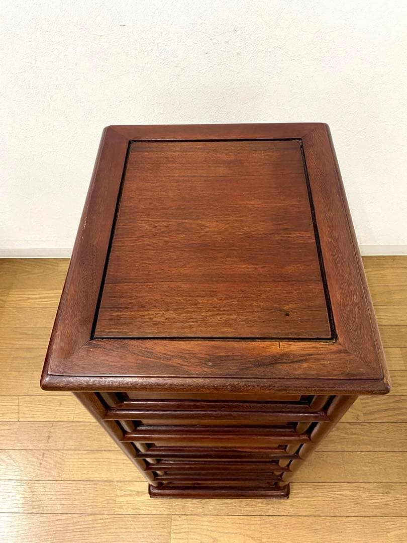 木製 唐木 花梨 チェスト 引き出し タンス インテリア 6杯