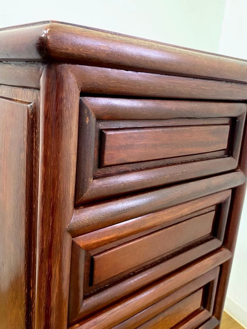 木製 唐木 花梨 チェスト 引き出し タンス インテリア 6杯