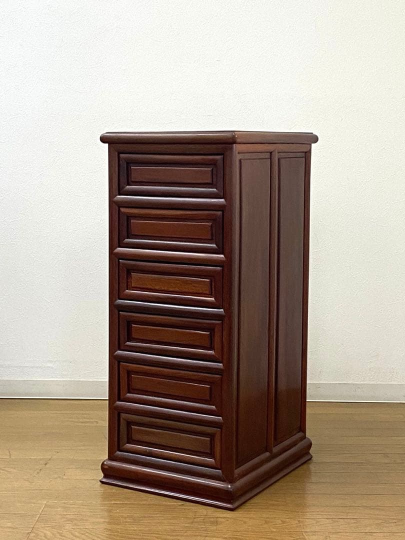木製 唐木 花梨 チェスト 引き出し タンス インテリア 6杯