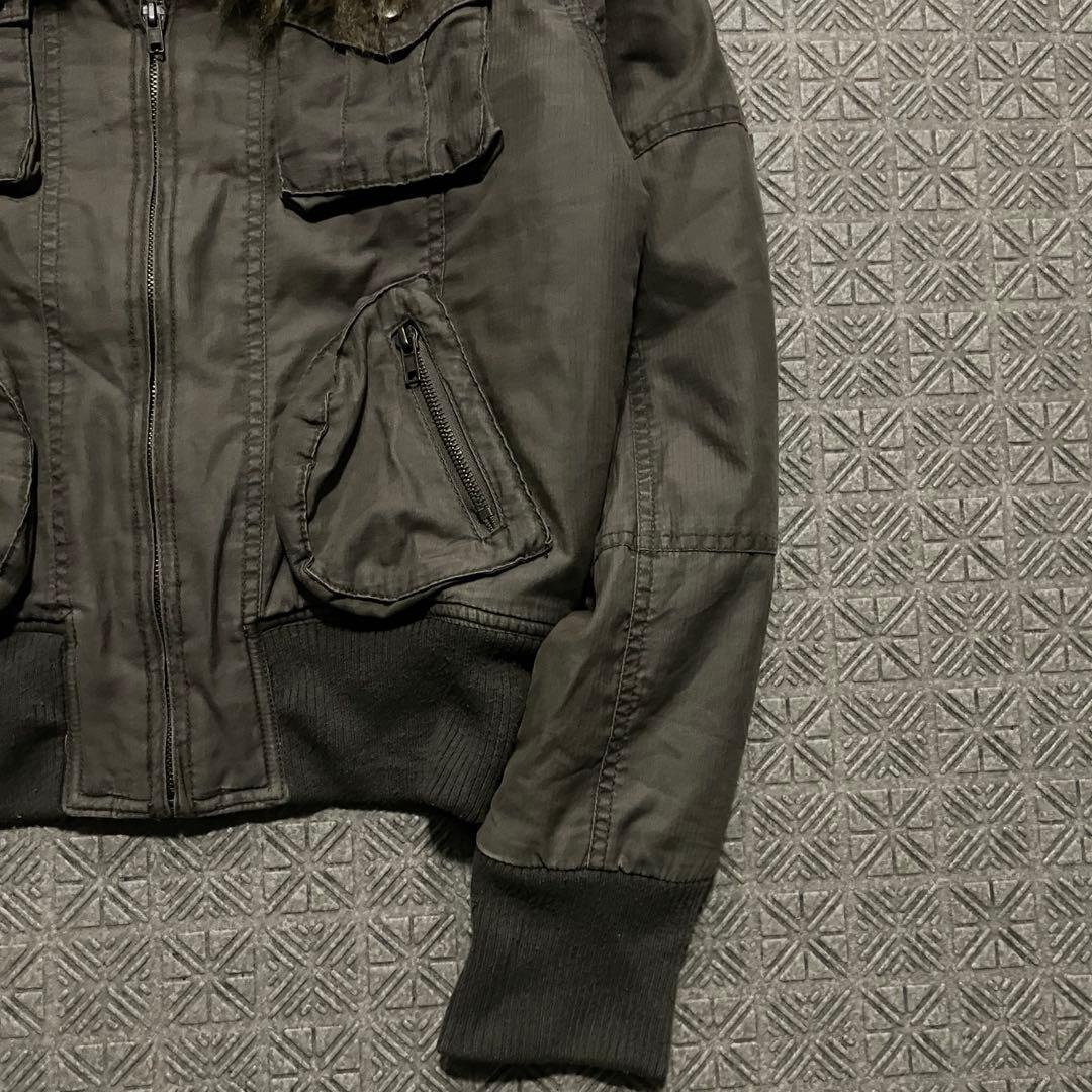 ジャケット・アウター Y2K mulch pocket cargo zip flight jacket