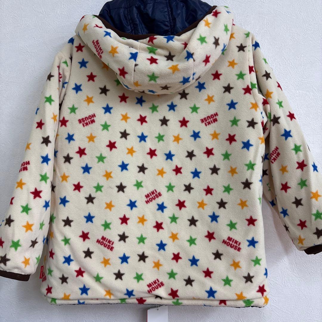 り*う様 新品タグ付き未使用ミキハウス　リバーシブル　ベスト付ジャンパー130