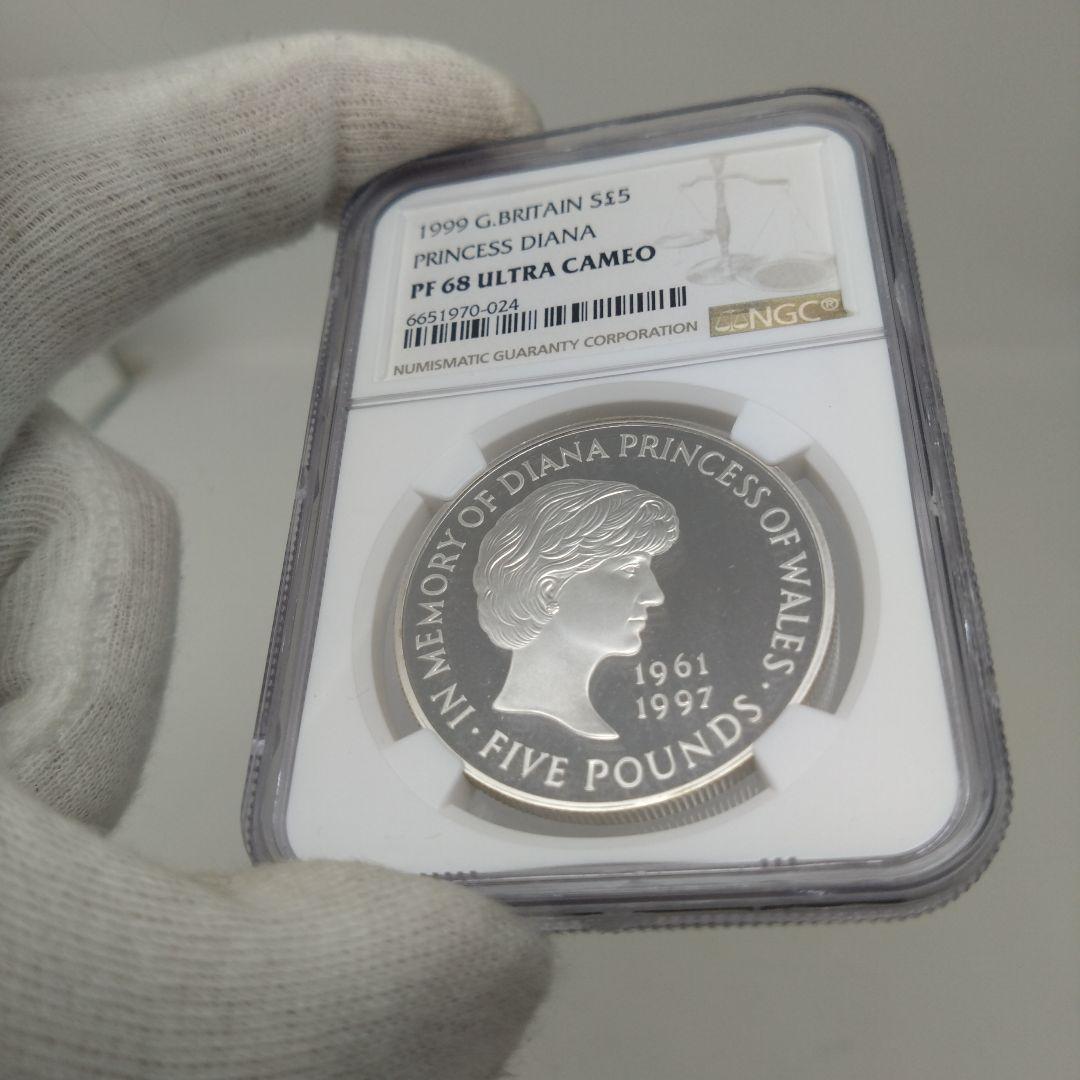 人気 PF68 ウルトラカメオ ダイアナ妃追悼記念　銀貨　1999年
