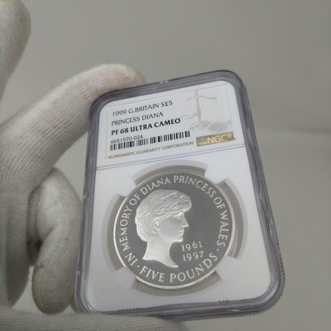 人気 PF68 ウルトラカメオ ダイアナ妃追悼記念　銀貨　1999年