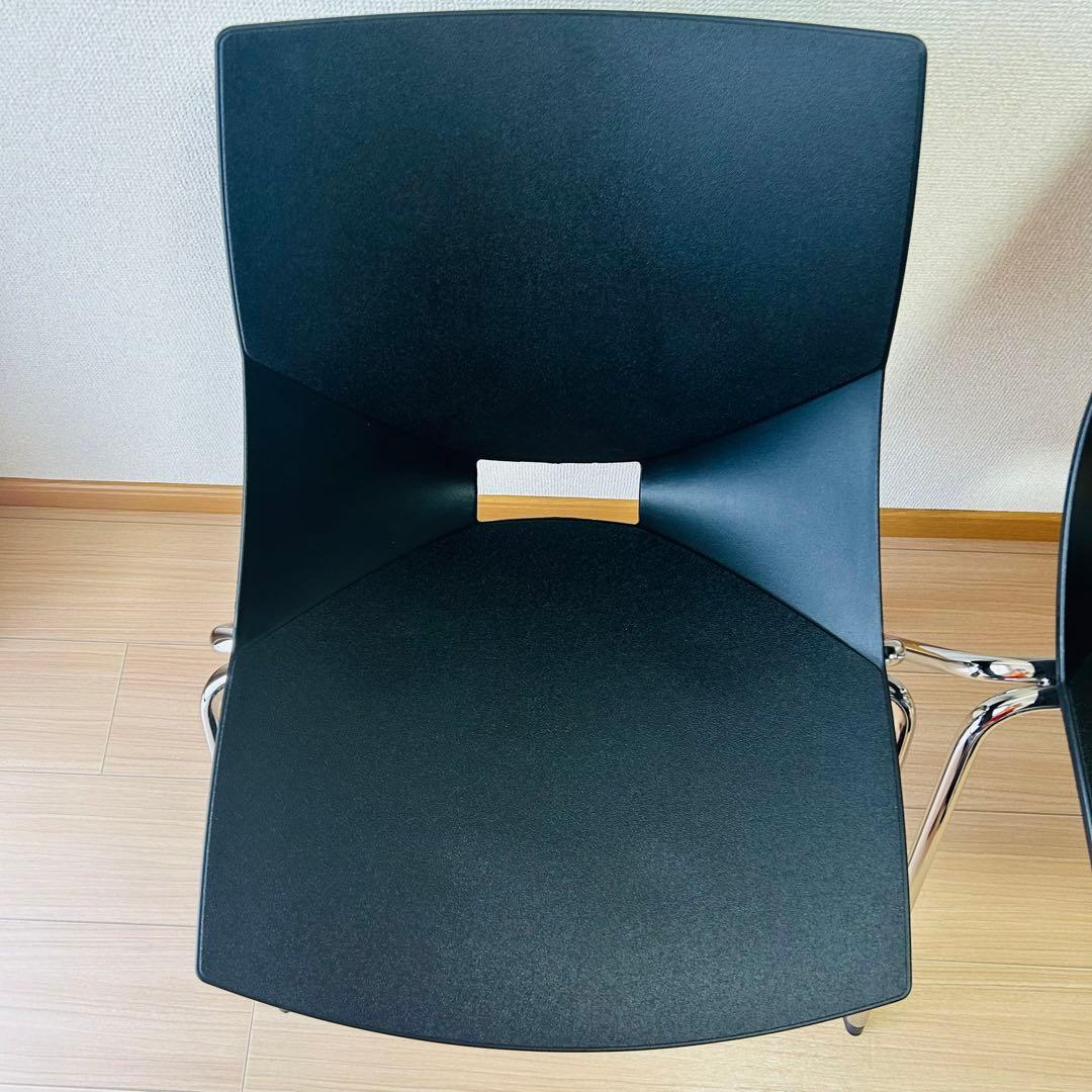 イタリア製　シンプルモダン KOSKA コスカチェア　2脚／ブラック