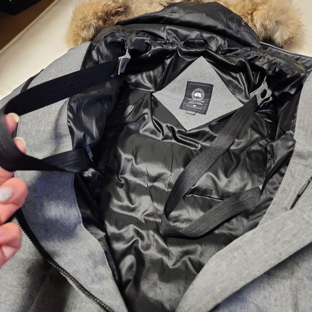   フード付きダウンロングコート XS/TP グレー