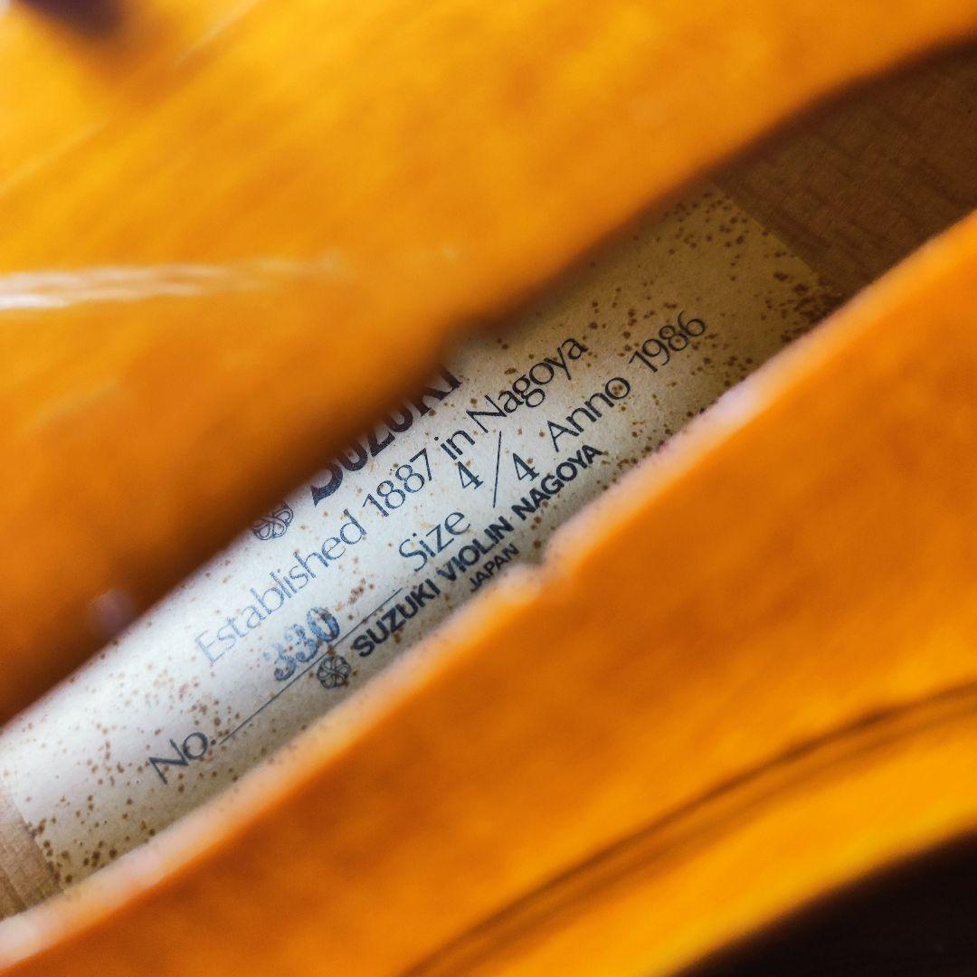 【美杢優音】スズキ No.330 4/4 バイオリン 1986