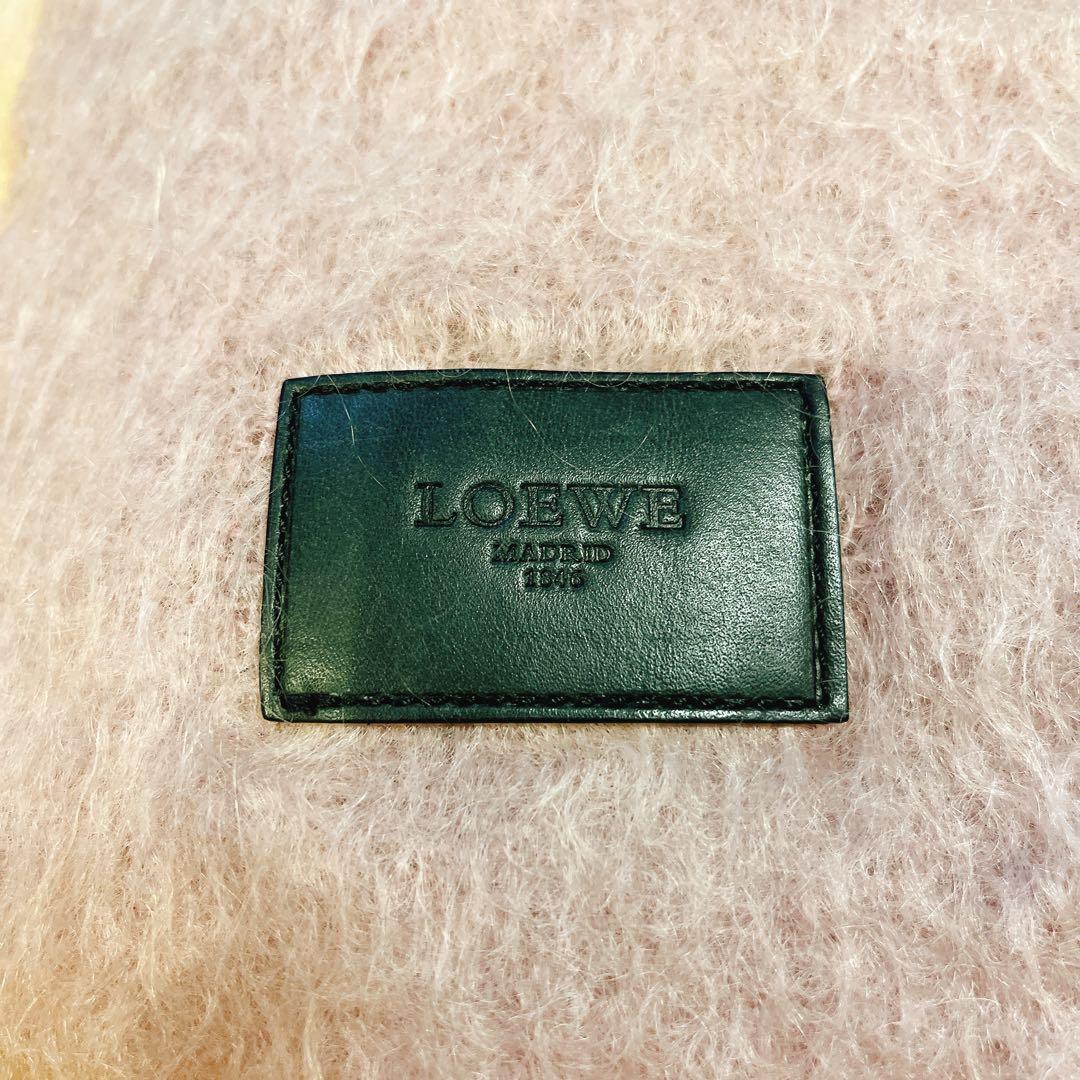 LOEWE モヘア ピンク マフラー