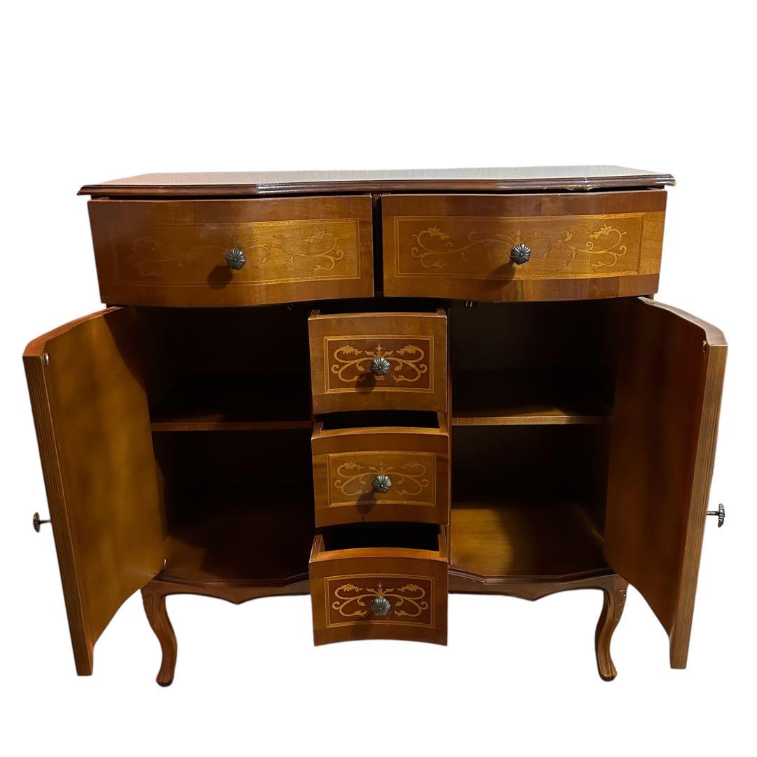 イタリア 家具タロッコ社象嵌デザイン 猫足 ヴェローナ キャビネット