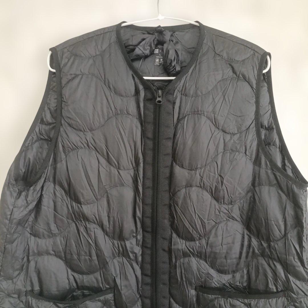 【完売品】ユニクロ × セオリー ウルトラライトダウン ロングベスト 黒 L