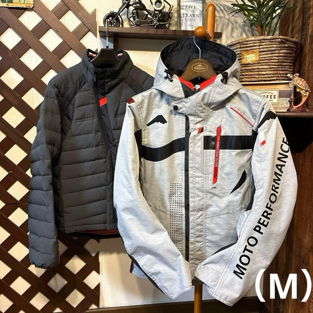 【ねこ】　アロフトフードジャケット M グレー×ブラック