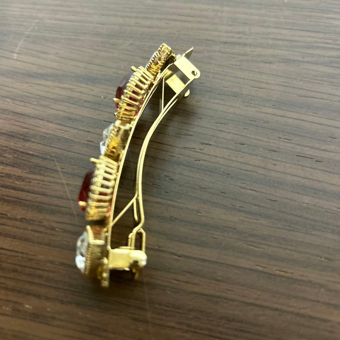 【極美品】acca アッカ　ヘアバレッタ　ストーン　イタリア製