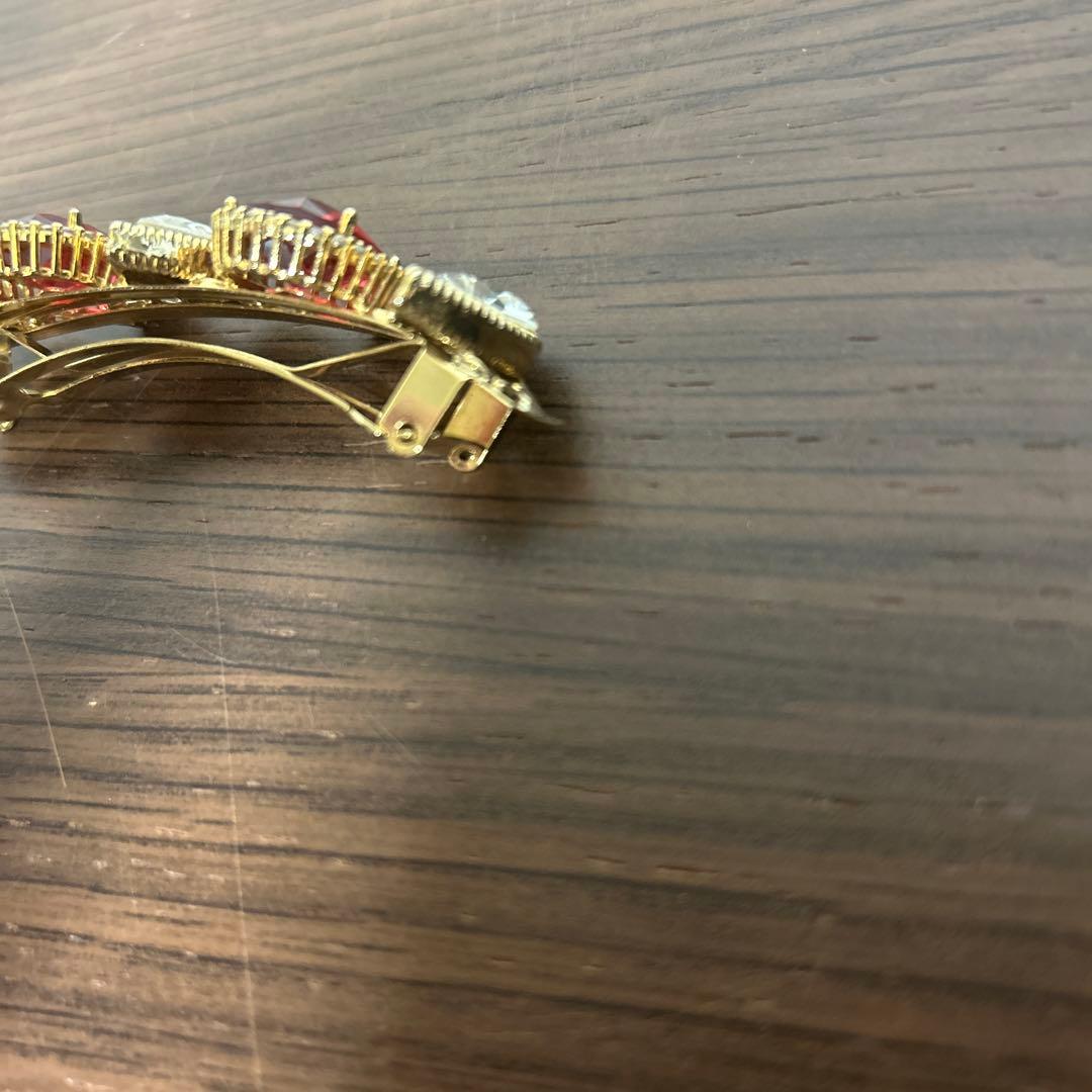 【極美品】acca アッカ　ヘアバレッタ　ストーン　イタリア製