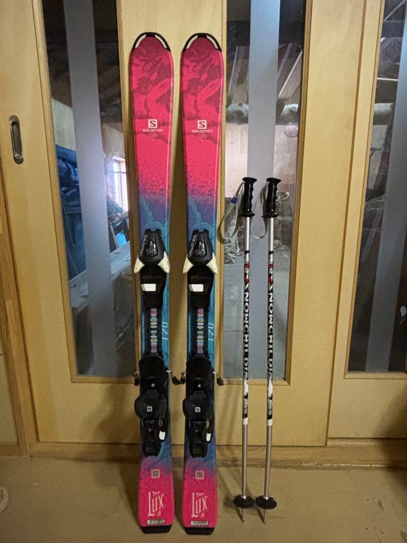 スキー板ストックセット　 子供用120cm