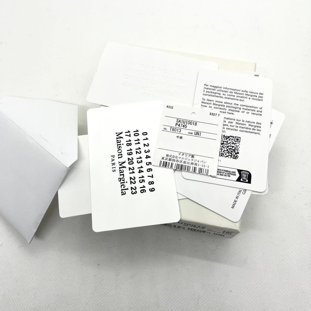 現行/極美品✨メゾンマルジェラ マネークリップ 4ステッチ ブラック レザー