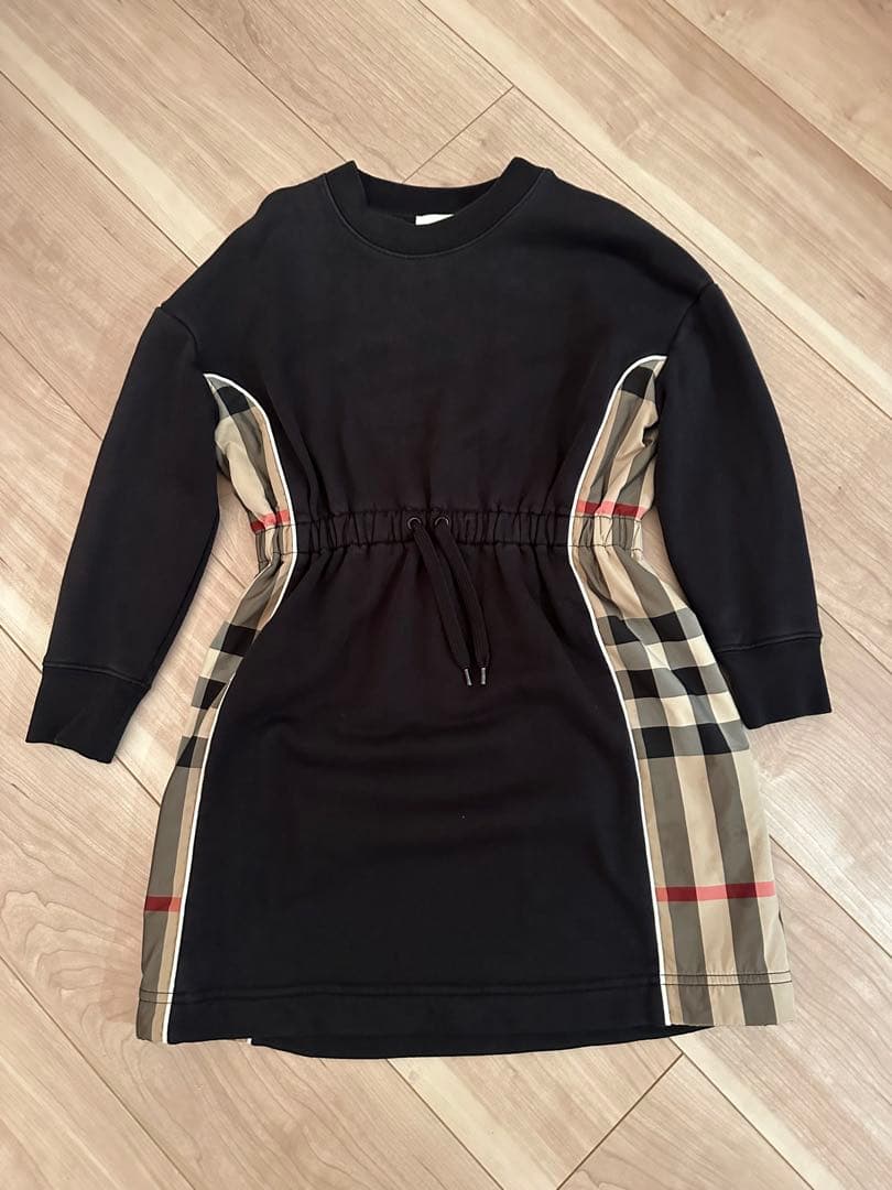 BURBERRY ブラック チェック柄 ワンピース 116cm