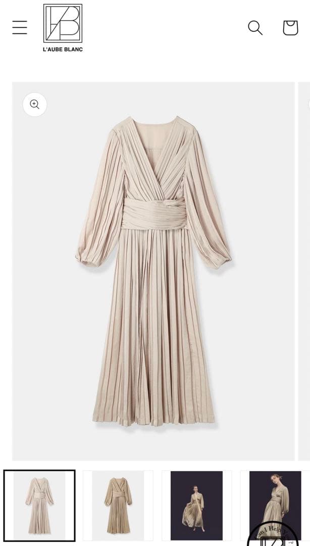 s*a様 【新品・タグ付き】laubeblanc Flare pleats Dr