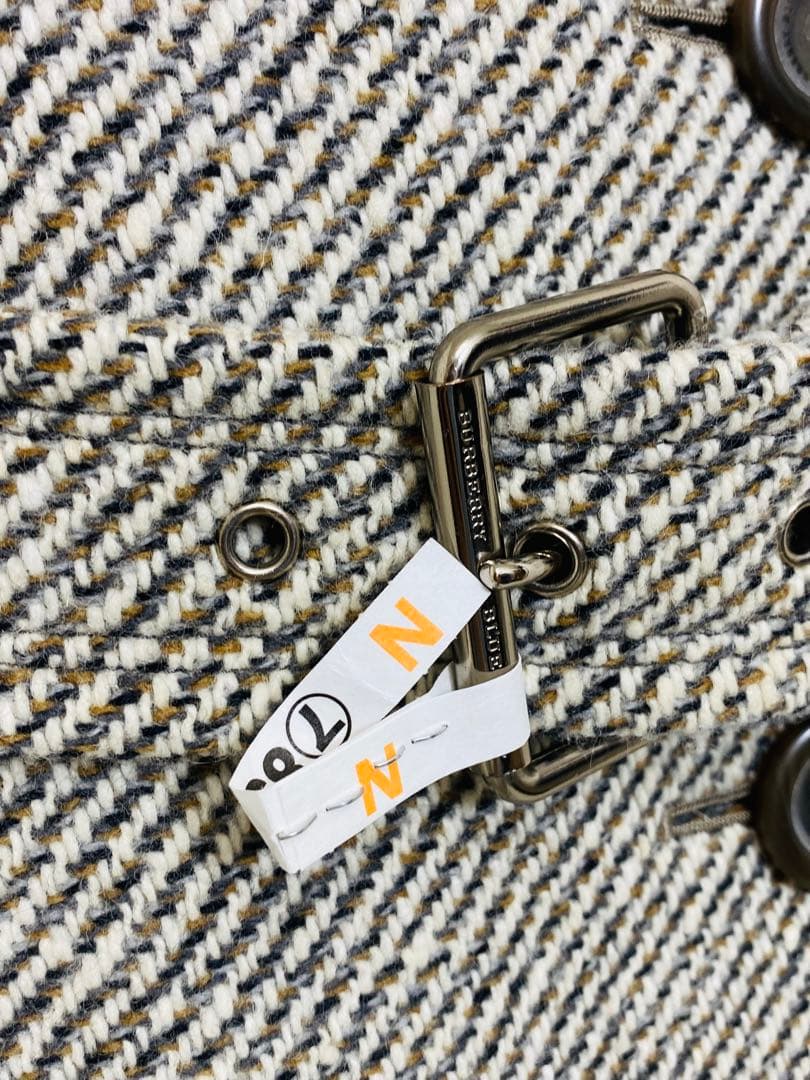 【極美品】BURBERRY BLUE LABEL ベルト付き ヘリンボーンコート