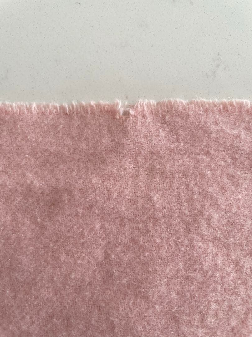 HERMES カシミヤ マフラー ピンク フリンジ付き