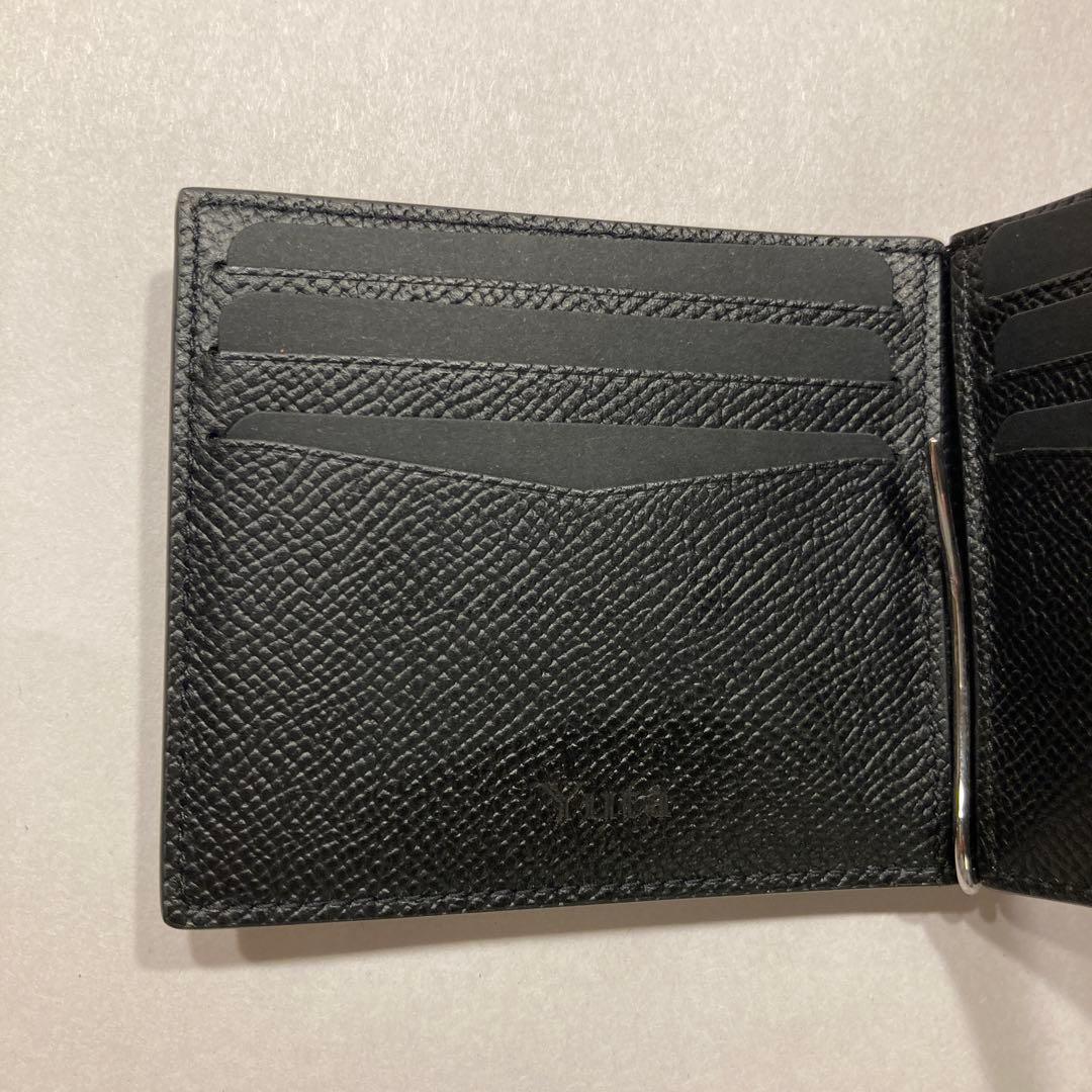 ダンヒル レザー製ブラックマネークリップ