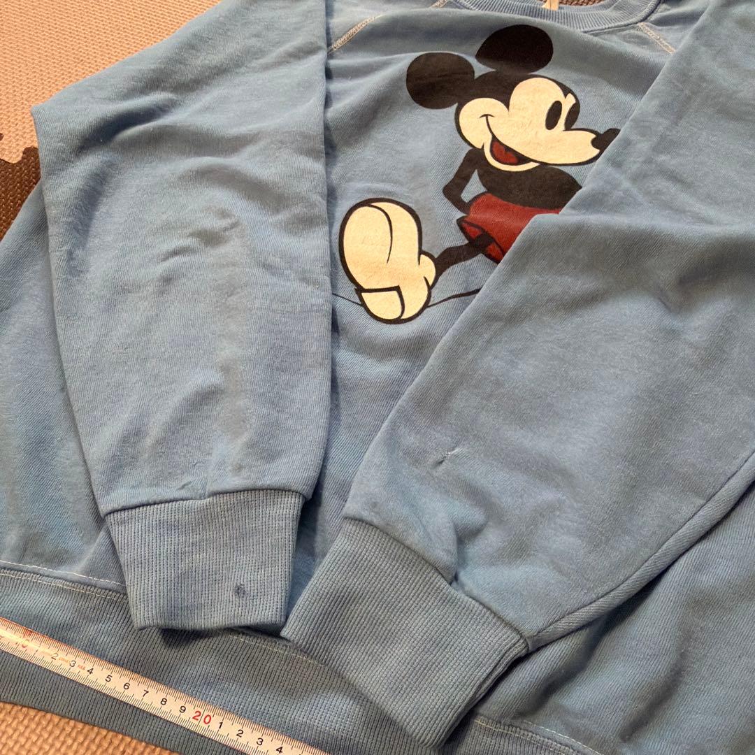 古着ヴィンテージディズニー　ミッキー　スウェット　水色　レディース