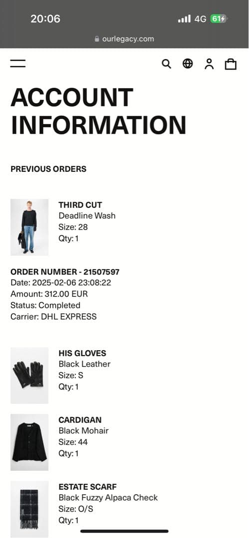 OUR LEGACY アワーレガシー マフラー 24AW