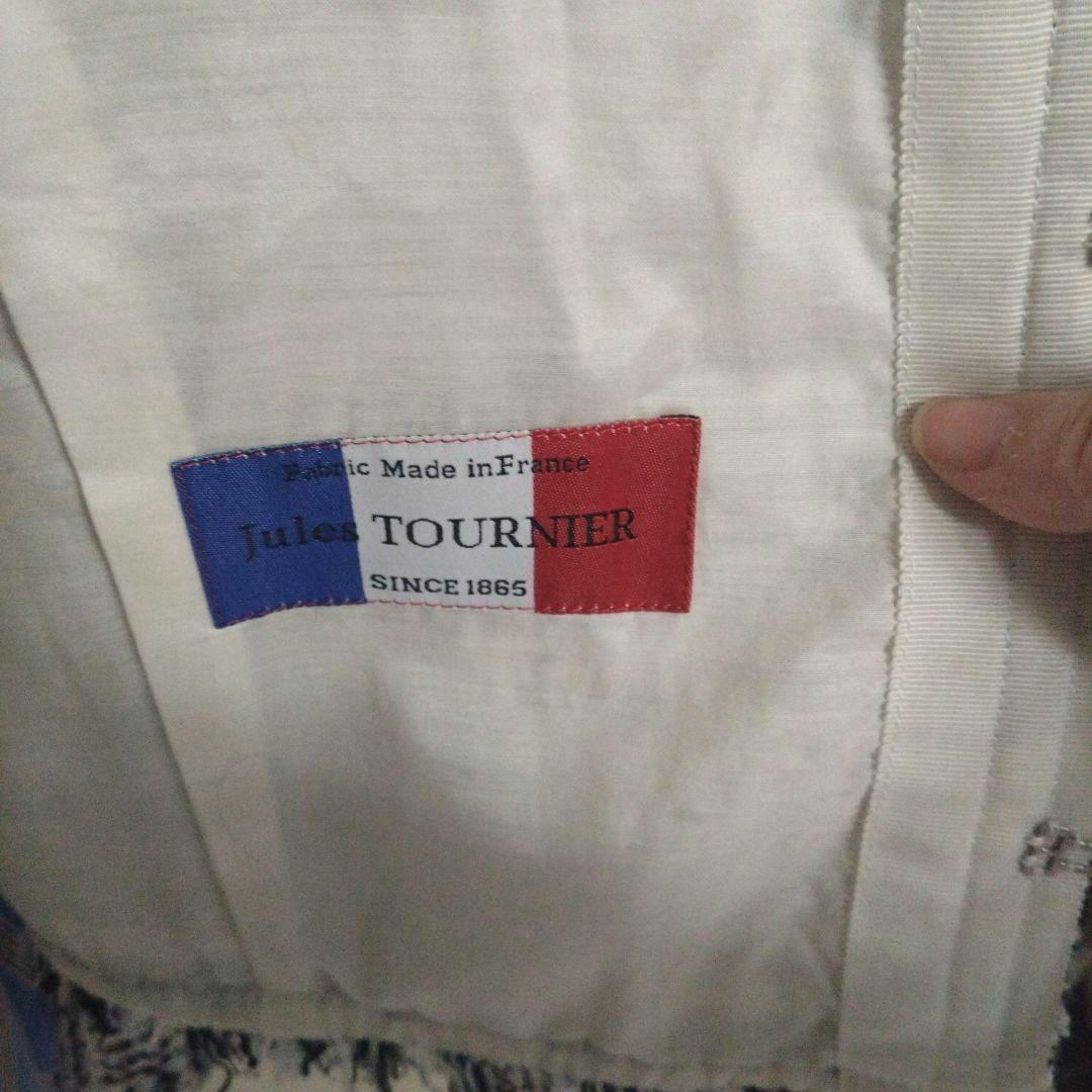 タグ付大きいサイズ50 23区ノーカラーツイードジャケットフランス製