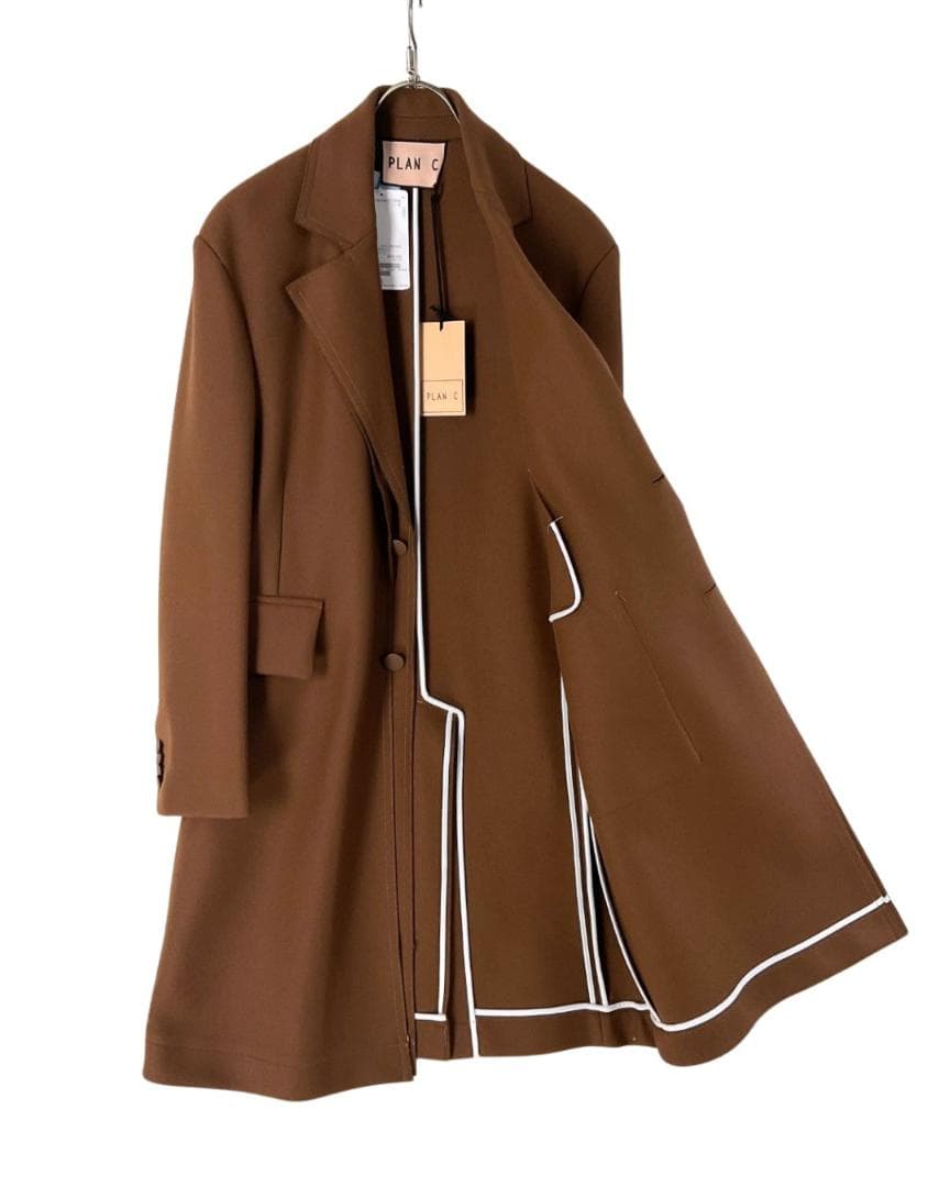 【新品】Plan C ウールレイヤードロングコート 38 定価29万円