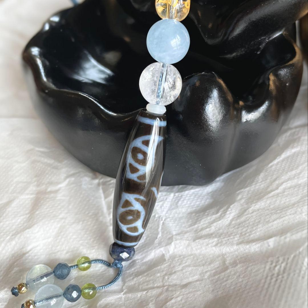 tabe1224様◆ご注文ご確認用 高級至純 佛龍眼梵字(卯)天珠 アクアマリン