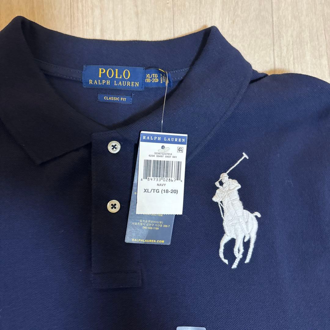 新品 Polo Ralph Lauren ビッグポニー ポロシャツ ネイビー