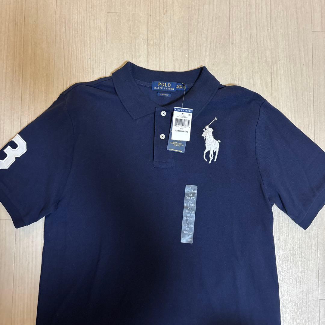 新品 Polo Ralph Lauren ビッグポニー ポロシャツ ネイビー