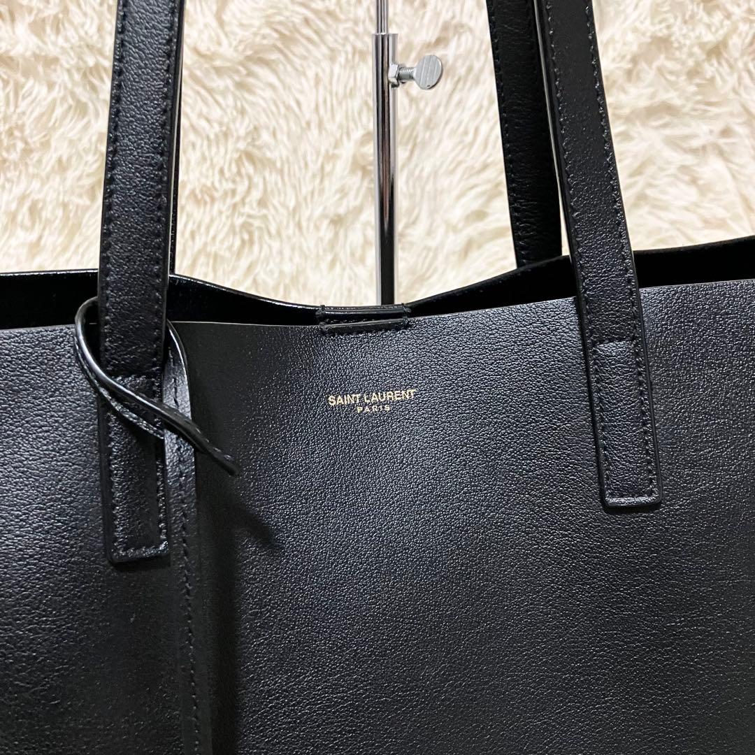 【極美品】 サンローラン ショッピングトート ポーチ付き A4収納