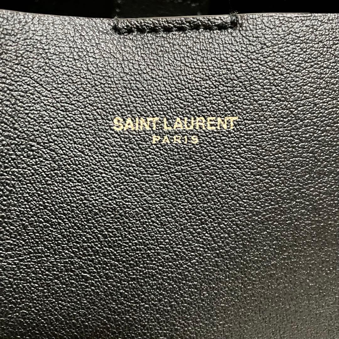 【極美品】 サンローラン ショッピングトート ポーチ付き A4収納