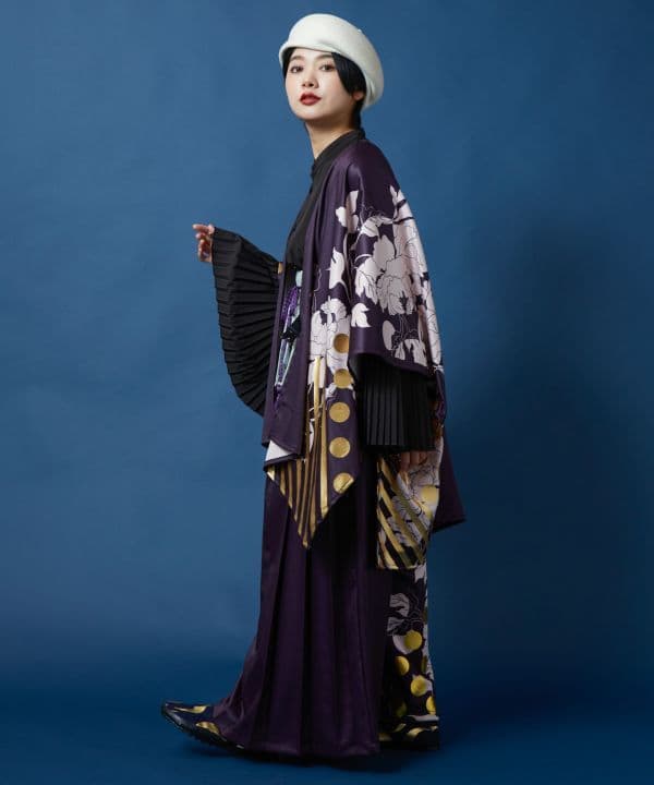 二部式着物　秋冬新作　カヤ　耀う牡丹羽織　耀う牡丹袴風パンツ　セットアップ