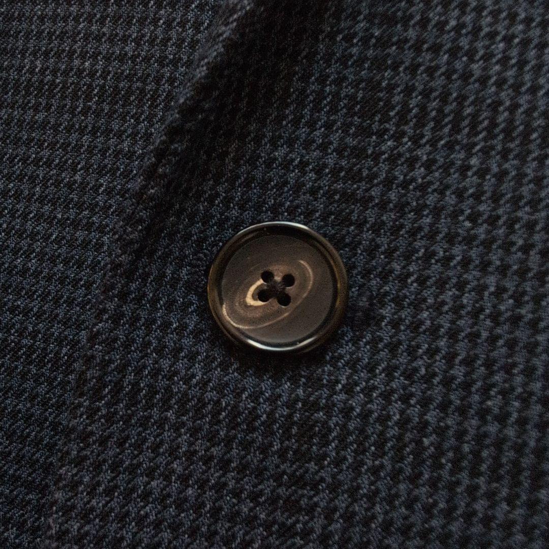 プラステ 洗える メンズスーツ セットアップ ネイビー チェック M