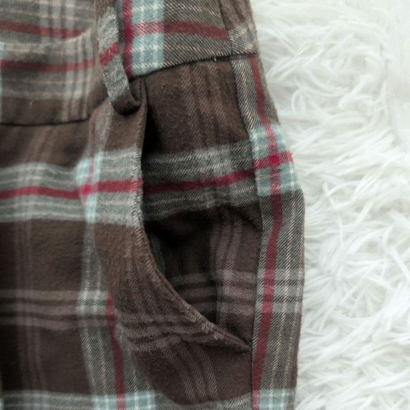 ヴィヴィアンウエストウッド ウール チェック パンツ ロゴボタン ２