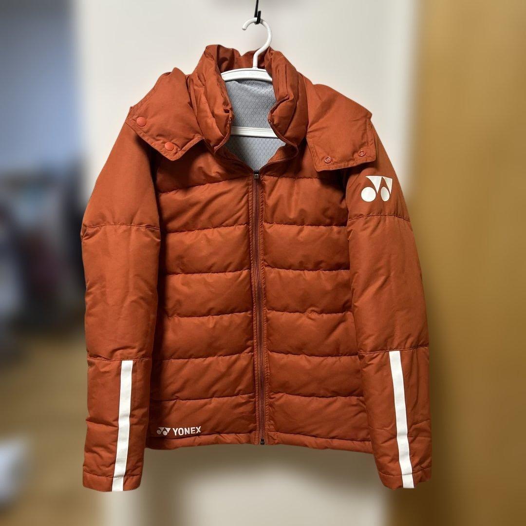 YONEX フード付きウォームアップジャケット Mサイズ オレンジ