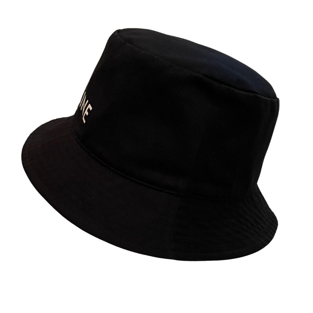 【新品】CELINE セリーヌ ロゴ バケットハット ブラック