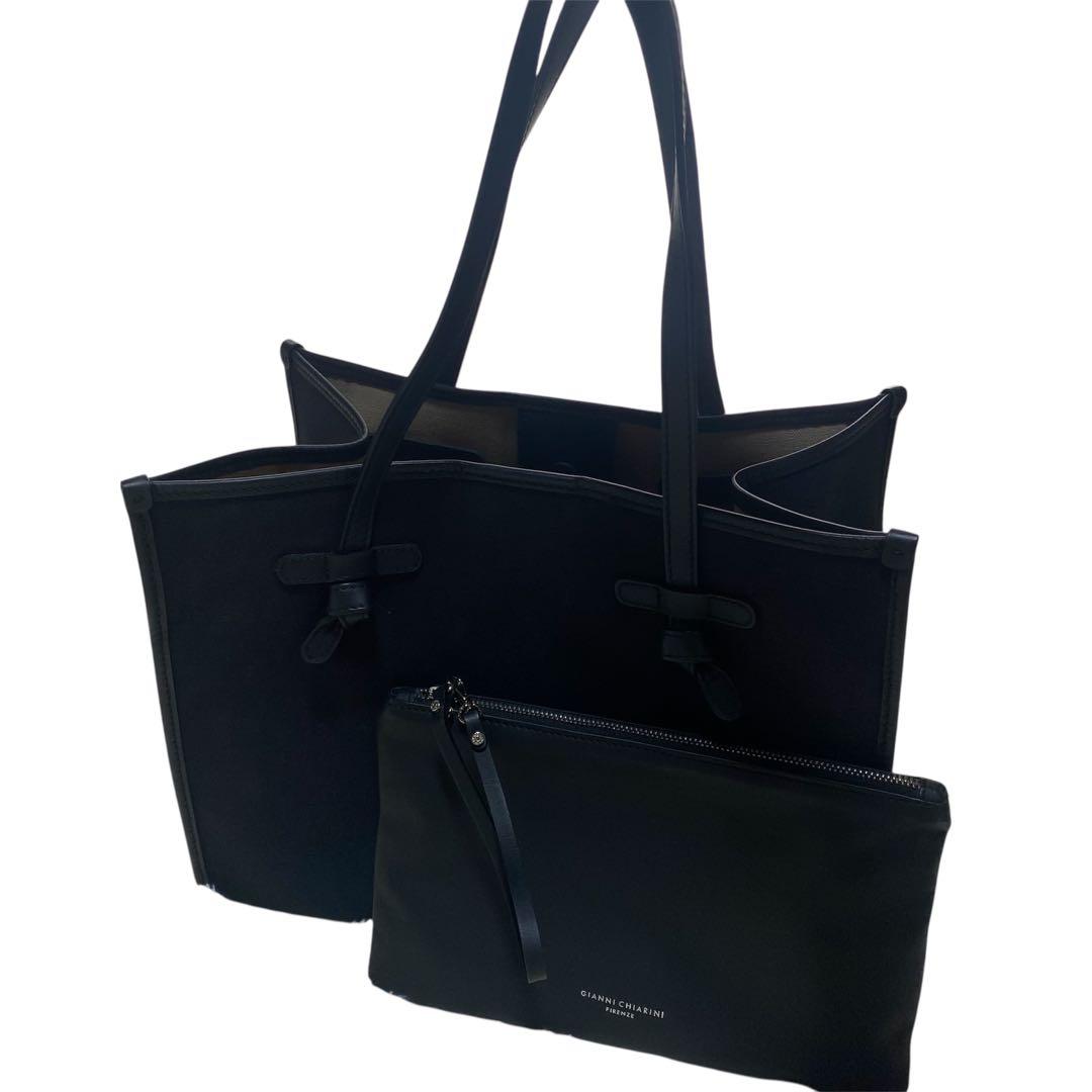美品✨GIANNI CHIARIN マルチェッラ　M トートバッグ　黒