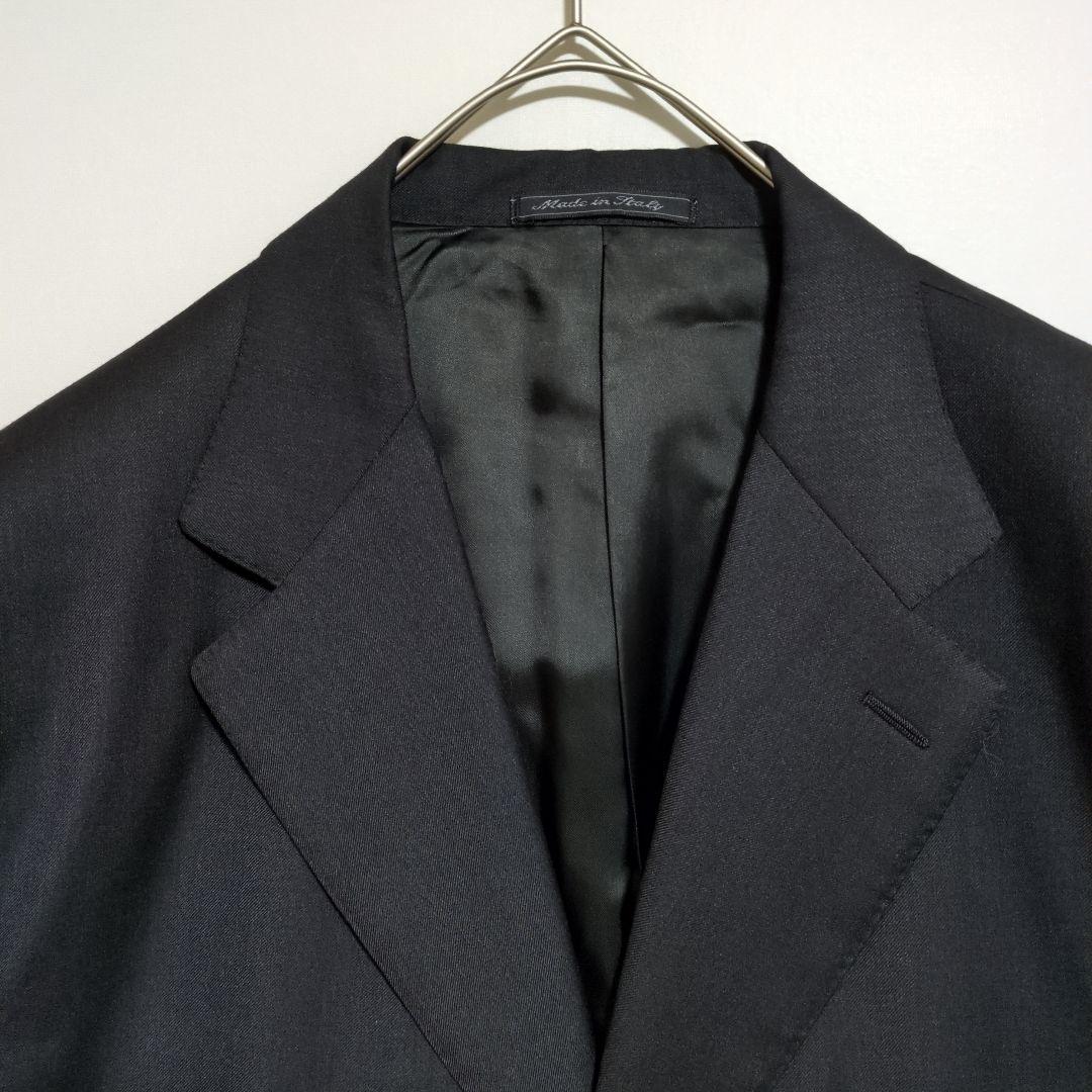 イザイア　スーツ　セットアップ　黒　super130‘s　イタリア製　54