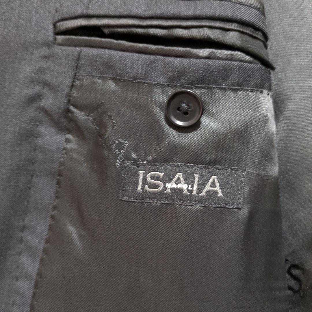 イザイア　スーツ　セットアップ　黒　super130‘s　イタリア製　54