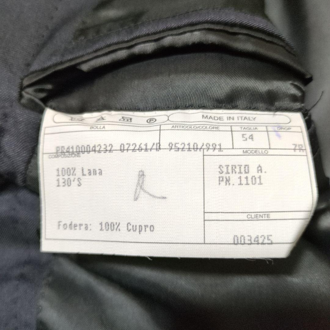 イザイア　スーツ　セットアップ　黒　super130‘s　イタリア製　54