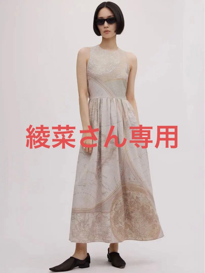 ワンピース CARTOGRAPHIC PATTERN DRESS