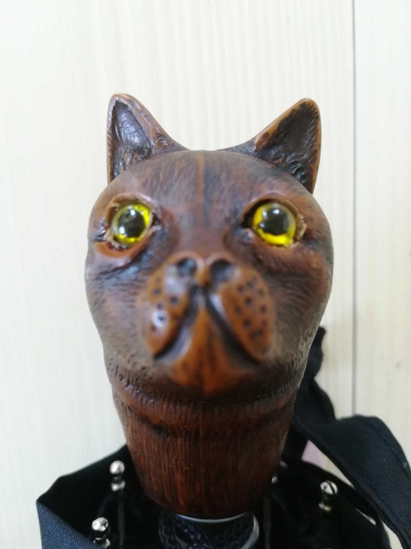 Guy de jean 折り畳み傘 雨/日傘兼用：ネコ（プルーン）