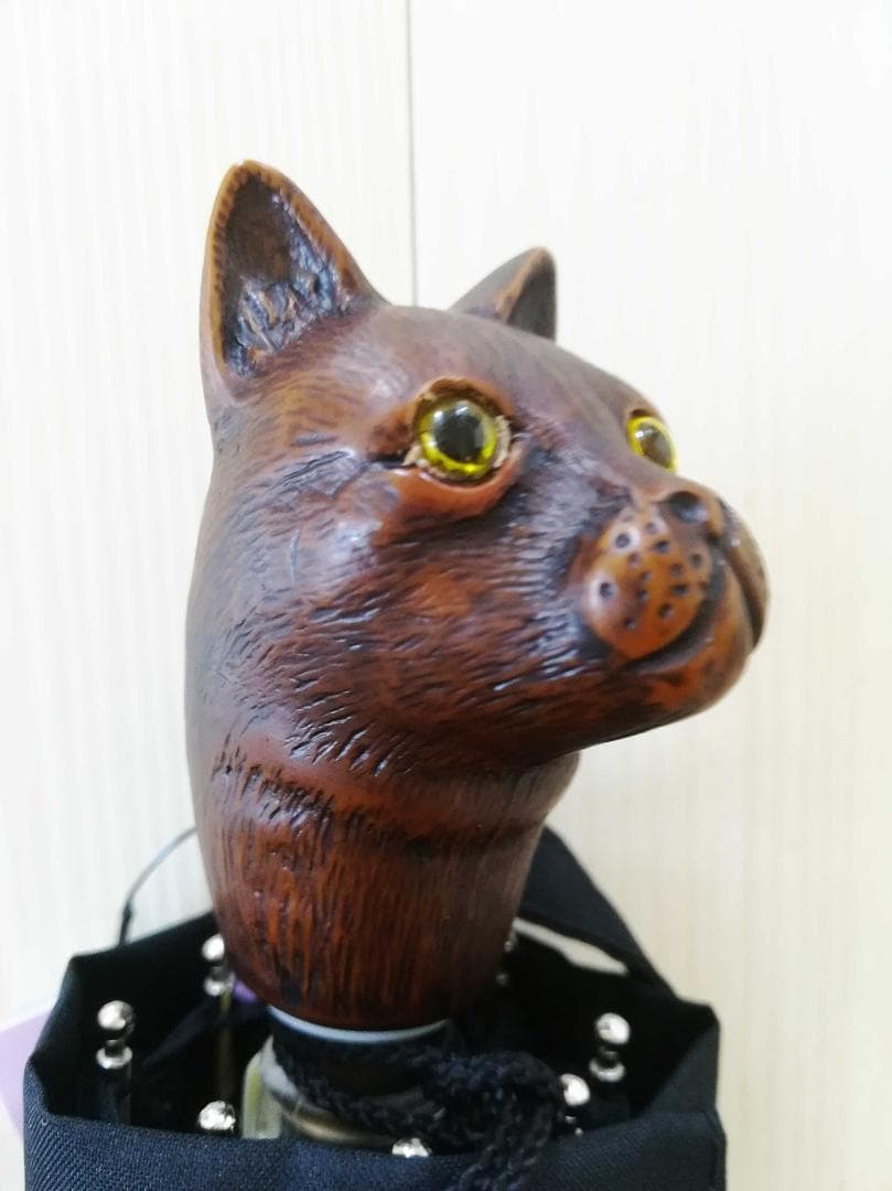 Guy de jean 折り畳み傘 雨/日傘兼用：ネコ（プルーン）