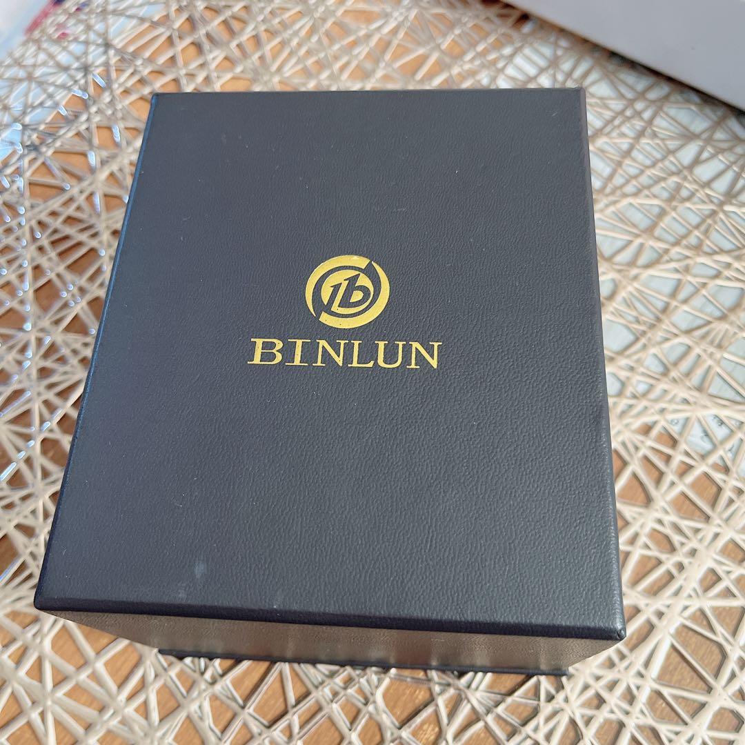 BINLUN 自動巻き時計 ゴールド レディースでもメンズでも 箱付き